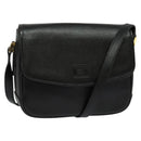 Burberrys Shoulder Bag Leather Black Gold Auth 133939-1