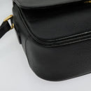 Burberrys Shoulder Bag Leather Black Gold Auth 133939-9