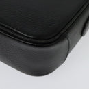 Burberrys Shoulder Bag Leather Black Gold Auth 133939-16