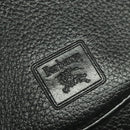 Burberrys Shoulder Bag Leather Black Gold Auth 133939-17