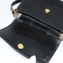 Burberrys Shoulder Bag Leather Black Gold Auth 133939-10