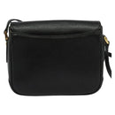 Burberrys Shoulder Bag Leather Black Gold Auth 133939-2