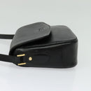 Burberrys Shoulder Bag Leather Black Gold Auth 133939-3