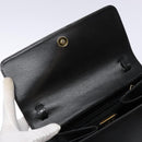 LOEWE Velazquez Hand Bag Leather Black Gold Auth 133940-10