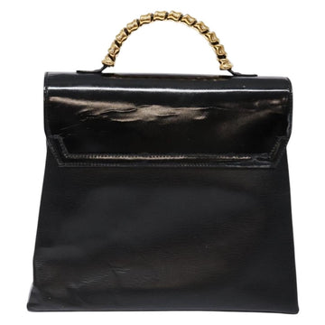 LOEWE Velazquez Hand Bag Leather Black Gold Auth 133940 - 0