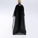 LOEWE Velazquez Hand Bag Leather Black Gold Auth 133940-3