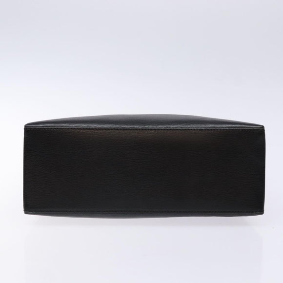 LOEWE Velazquez Hand Bag Leather Black Gold Auth 133940