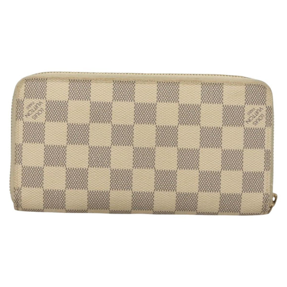 LOUIS VUITTON Damier Azur Zippy Wallet Long Wallet N60019 LV Auth 133941
