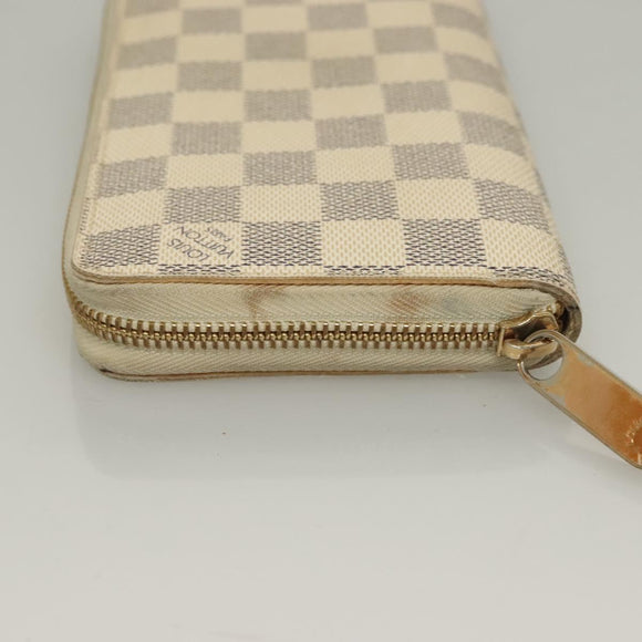 LOUIS VUITTON Damier Azur Zippy Wallet Long Wallet N60019 LV Auth 133941