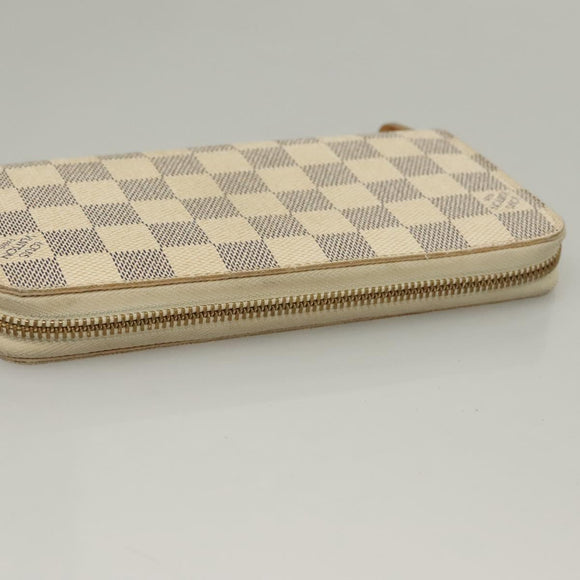 LOUIS VUITTON Damier Azur Zippy Wallet Long Wallet N60019 LV Auth 133941