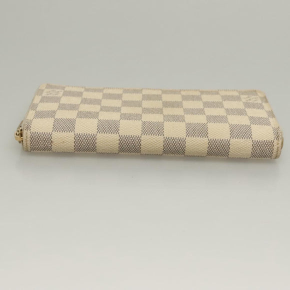 LOUIS VUITTON Damier Azur Zippy Wallet Long Wallet N60019 LV Auth 133941