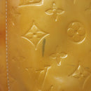 LOUIS VUITTON Monogram Vernis Houston Hand Bag Beige M91004 LV Auth 133943-8