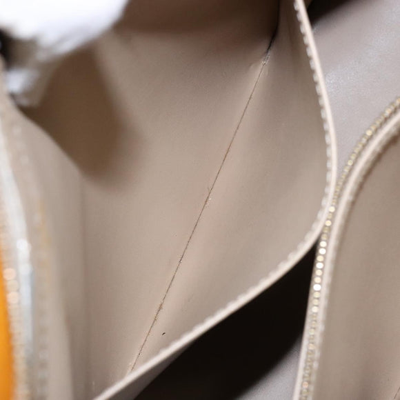 LOUIS VUITTON Monogram Vernis Houston Hand Bag Beige M91004 LV Auth 133943