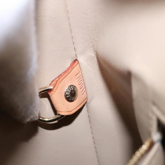 LOUIS VUITTON Monogram Vernis Houston Hand Bag Beige M91004 LV Auth 133943