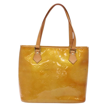 LOUIS VUITTON Monogram Vernis Houston Hand Bag Beige M91004 LV Auth 133943 - 0