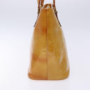LOUIS VUITTON Monogram Vernis Houston Hand Bag Beige M91004 LV Auth 133943-4