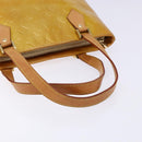 LOUIS VUITTON Monogram Vernis Houston Hand Bag Beige M91004 LV Auth 133943-7