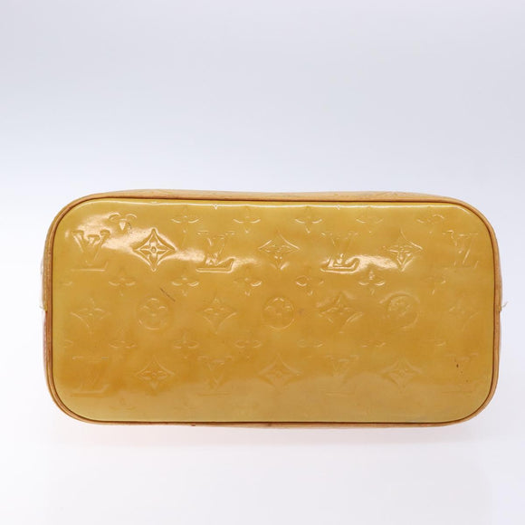 LOUIS VUITTON Monogram Vernis Houston Hand Bag Beige M91004 LV Auth 133943