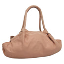 LOEWE Anagram Nappa Aire Tote Bag Leather Gold Pink Auth 133947-1
