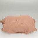 LOEWE Anagram Nappa Aire Tote Bag Leather Gold Pink Auth 133947-6