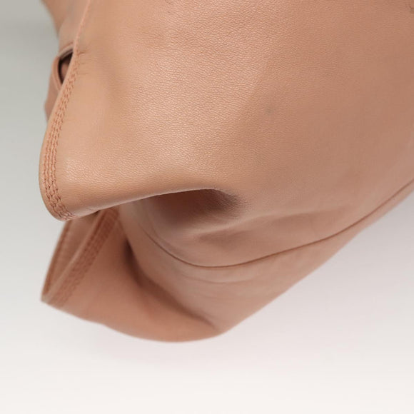 LOEWE Anagram Nappa Aire Tote Bag Leather Gold Pink Auth 133947