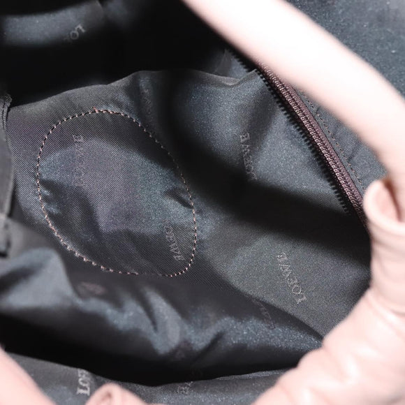 LOEWE Anagram Nappa Aire Tote Bag Leather Gold Pink Auth 133947