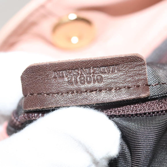 LOEWE Anagram Nappa Aire Tote Bag Leather Gold Pink Auth 133947