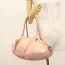 LOEWE Anagram Nappa Aire Tote Bag Leather Gold Pink Auth 133947-22