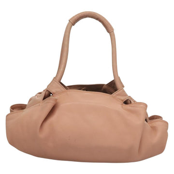 LOEWE Anagram Nappa Aire Tote Bag Leather Gold Pink Auth 133947 - 0