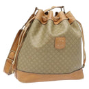 CELINE Macadam Canvas Shoulder Bag Beige Auth 133951-1