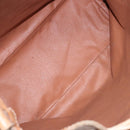 CELINE Macadam Canvas Shoulder Bag Beige Auth 133951-11