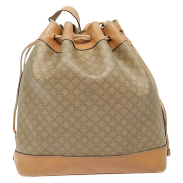 CELINE Macadam Canvas Shoulder Bag Beige Auth 133951 - 0