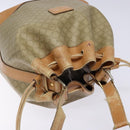 CELINE Macadam Canvas Shoulder Bag Beige Auth 133951-6