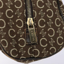 CELINE C Macadam Canvas Hand Bag Brown Gold Auth 133954-15