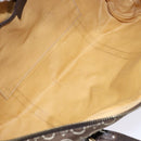 CELINE C Macadam Canvas Hand Bag Brown Gold Auth 133954-17