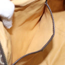 CELINE C Macadam Canvas Hand Bag Brown Gold Auth 133954-20