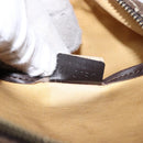 CELINE C Macadam Canvas Hand Bag Brown Gold Auth 133954-21