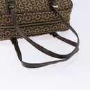 CELINE C Macadam Canvas Hand Bag Brown Gold Auth 133954-7