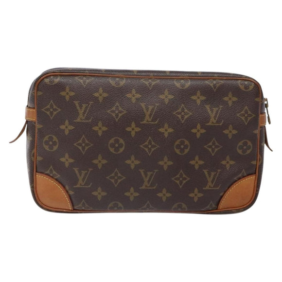 LOUIS VUITTON Monogram Compiegne 28 Clutch Bag M51845 LV Auth 133963