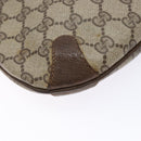 GUCCI GG Supreme Web Sherry Line Clutch Bag PVC Beige Gold 89 02 026 Auth 133968-16