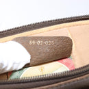 GUCCI GG Supreme Web Sherry Line Clutch Bag PVC Beige Gold 89 02 026 Auth 133968-12