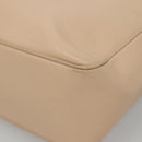 BVLGARI Tote Bag Leather Beige Silver Auth 133970-15