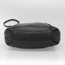 MCM Vicetos Logogram Shoulder Bag Leather 2way Black Auth 133981-11