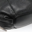 MCM Vicetos Logogram Shoulder Bag Leather 2way Black Auth 133981-15