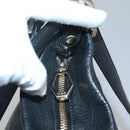 MCM Vicetos Logogram Shoulder Bag Leather 2way Black Auth 133981-16