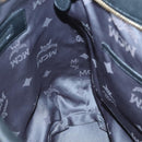 MCM Vicetos Logogram Shoulder Bag Leather 2way Black Auth 133981-19