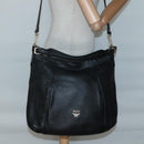 MCM Vicetos Logogram Shoulder Bag Leather 2way Black Auth 133981-22