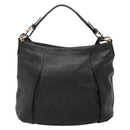 MCM Vicetos Logogram Shoulder Bag Leather 2way Black Auth 133981-3