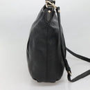 MCM Vicetos Logogram Shoulder Bag Leather 2way Black Auth 133981-4