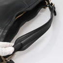 MCM Vicetos Logogram Shoulder Bag Leather 2way Black Auth 133981-7